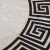 Washable Rug 120 Cm Diameter Light Beige Non Slip