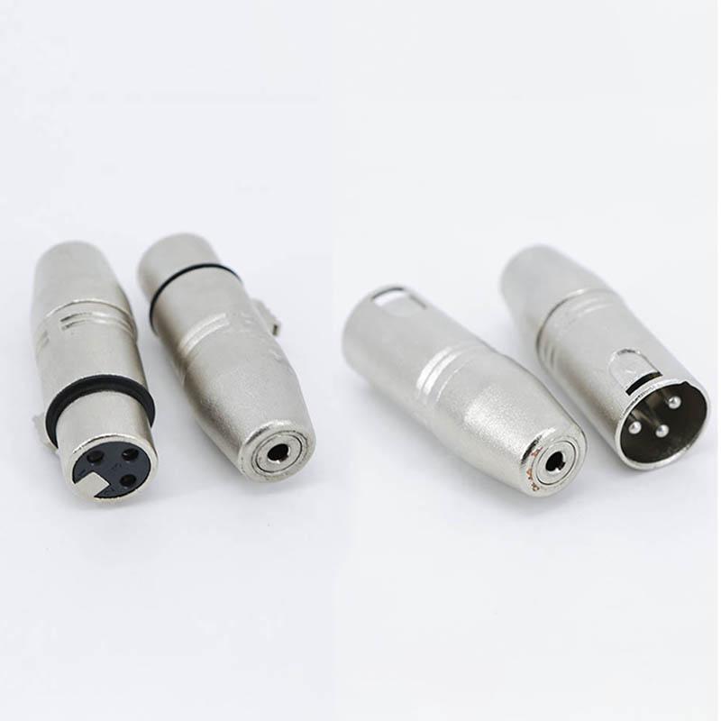 XLR 3 Pin Male female to 3.5mm Female Jack to XLR Audio Adapter For Microphone Speakers Sound Consoles Amplifier XLR Connector