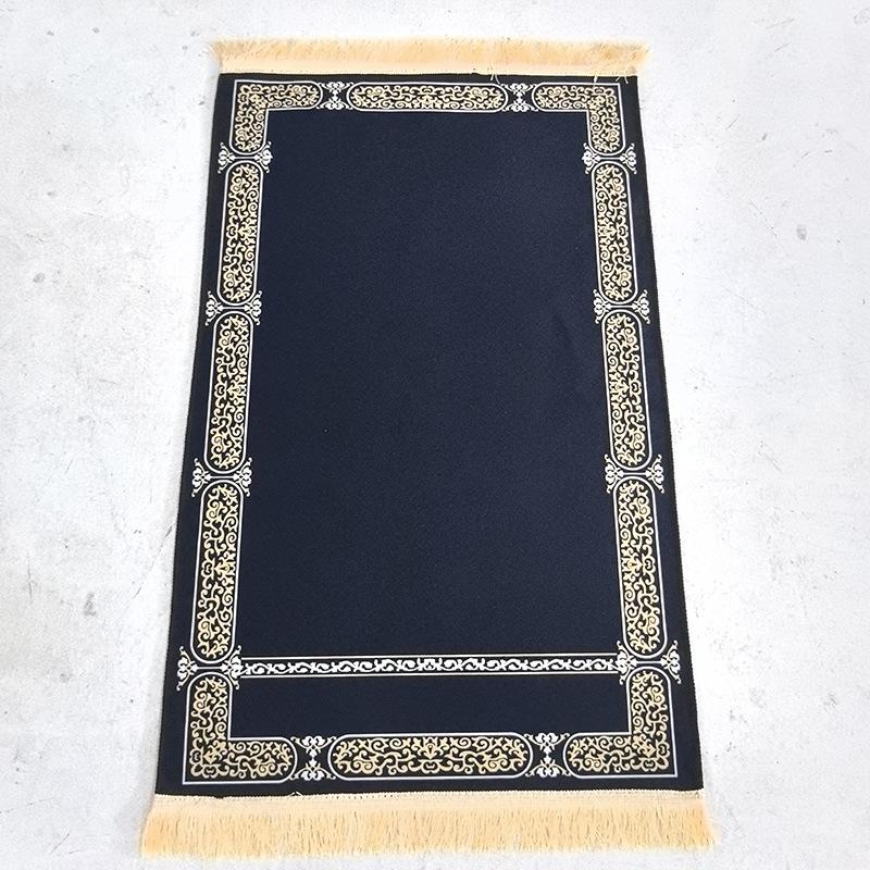 Plush Crystal Velvet Embossed Carpet for Living Room or Prayer Space