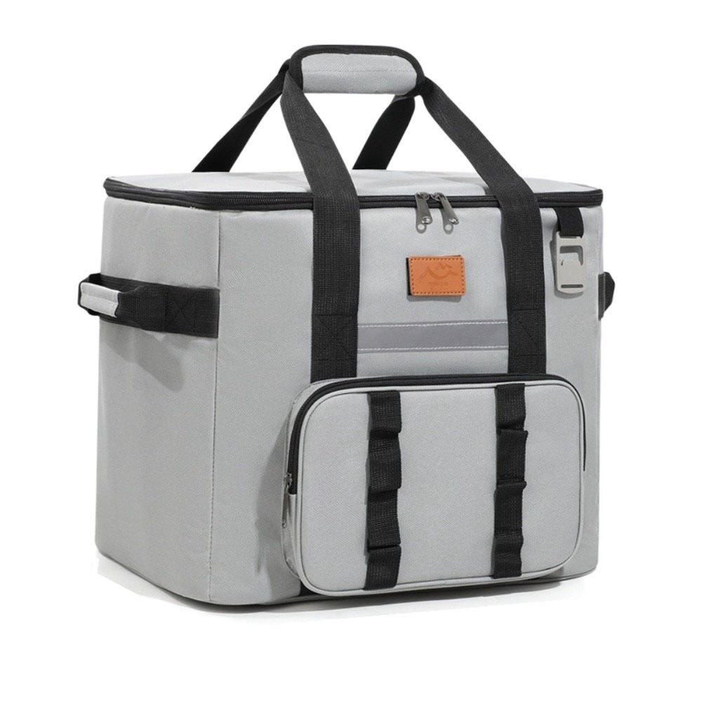Double Layers Picnic Trolley Box Large Capacity Tie Rod Picnic Bag Insulated Cooler Bag  Lunch Box