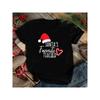 Santas Favorite Teacher Print Women Tshirt Christmas Santa Hat Candy Cane Heart Print Graphic T Shirts Harajuku Xmas Tees