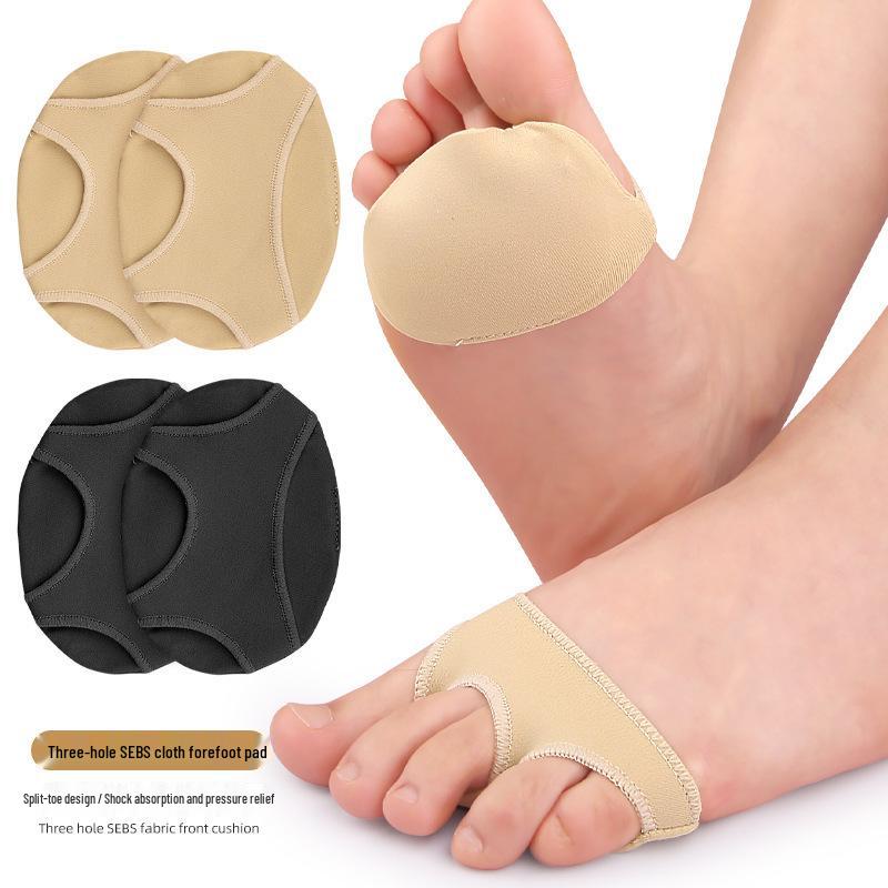 Women's High-Heel Three-Hole SEBS Forefoot Pads - Thickened, Anti-Slip, Anti-Wear, Half-Size Protection.