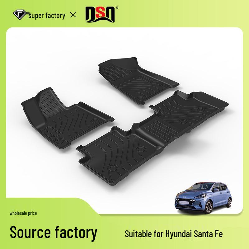 Eco-friendly All-Season TPE Odorless Car Floor Mats for Santa Fe, Lingdong, Kona