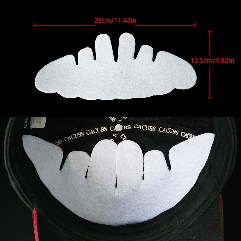 10 Pcs Hat Sweat Liner Shields Absorbing Pad Prevents Stains Protector Bands For Baseball Golf Cap Men Women