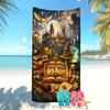 Fantasy Magic Character Pattern Microfiber Large Towel For Children Beach Swimming Shower