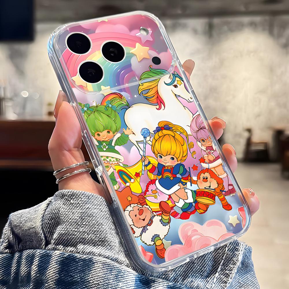 Cute Rainbow B-BriteS Phone Case For IPhone 17 16 Pro Max 15 14 13 11 12 Mini Xs X Xr 7 8 Plus Se Transparent Cover