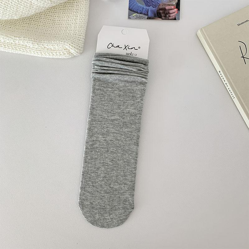 Stacks Of Socks And Socks, Solid Color Thin Mid-Season Socks, Loafers, Basic Models With Versatile And Simple