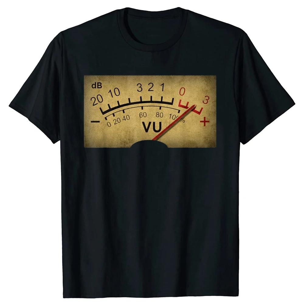 

Funny VU Meter Retro dB DJ Vintage Design T Shirt Tee Tops Round Neck Short-Sleeve Fashion Tshirt Clothing Casual Basic T-shi... S разноцветный