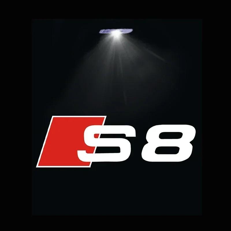 Led Car Door logo Welcome Light For Audi RS3 RS4 RS5 RS6 RS7 RS8 8V 8P 8L A6 C5 C6 C7 A5 A7 A8 Q3 Q5 Q7 TT S3 S6 Sline Quattro