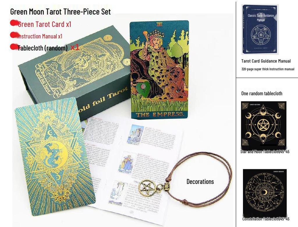 Waterproof Black PVC Tarot Cards - Colorful 78 Card Deck for Board Games