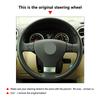 Hand Braid For VW Passat B6 Golf 5 Jetta MK5 Tiguan Car Interior Accessories Microfiber Leather Steering Wheel Cover Trim