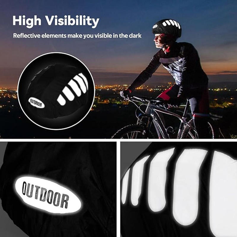 Mountain Bicycle Helmets Rain Cover with Reflective Strip Outdoor Windproof Breathable Cycling Helmet Cover