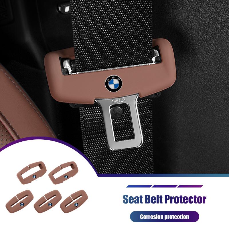 BAGC4 2026 Car Sticker Car Seat Belt Buckle Clip Anti-Scratch Cover Seatbelt Plug Dustproof Protector For BMW Series G60 X1 X2 U11 U10