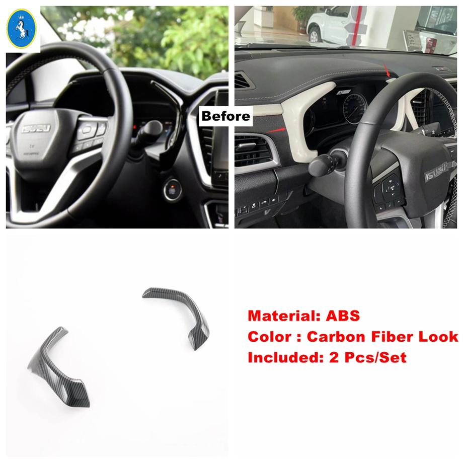 ABS Car Window Lift Button / Head Lamps / Air AC / Armrest Box Anti Kick Panel Cover Trim Accessories For Isuzu D-Max