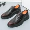 New Fashion Designer Men's Pointed Thick-soled Wedding Oxford Shoes British Retro Male Formal Dress Footwear Zapatos Hombre