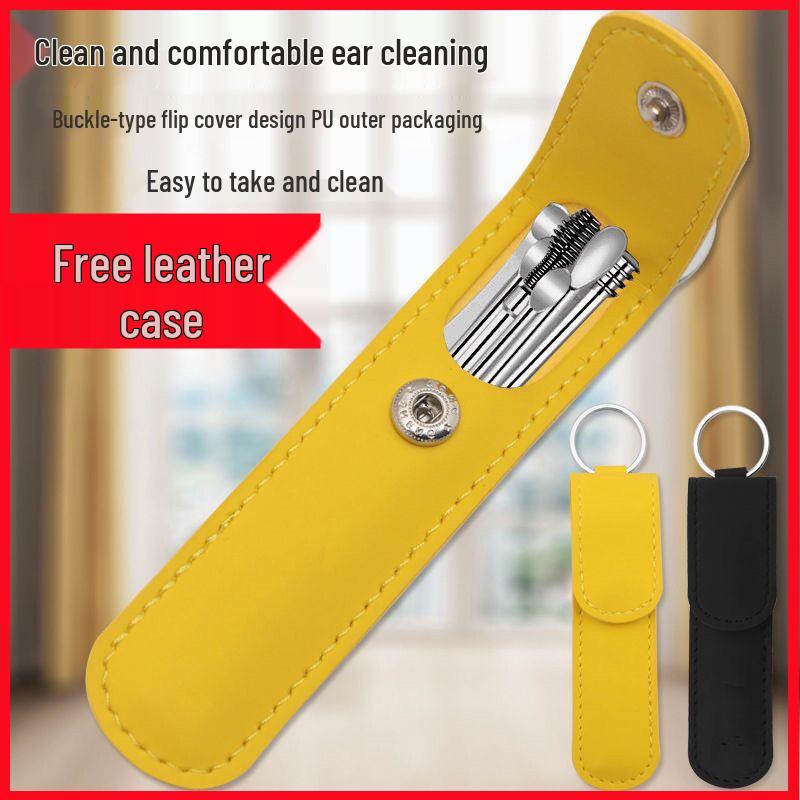 Tragbares Ohrenschmalz-Entferner-Set 6-teilig: Ohrreiniger-Werkzeuge mit Spiralfeder