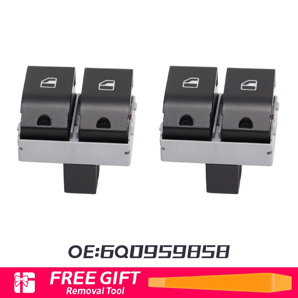 6Q0959858 for Volkswagen 2004 - 2009 Polo 9N Seat Ibiza Cordoba Electric Power Window Switch Button 2002 2003 6Q0959858A