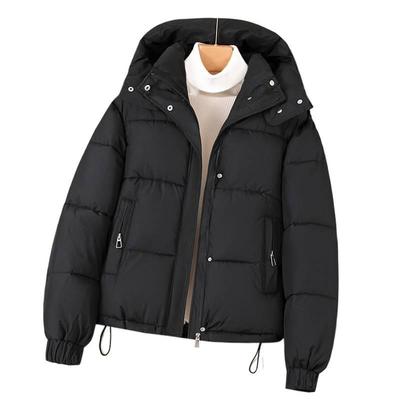 Women's Down Cotton Jacket Short Style New Korean Version Hooded Thickened Cotton Coat for Petite Women Winter Cotton Outerwear
