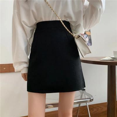 Women's Academic Style Teacher Skirt High Waisted Anti Exposure A Line Slimming Bodycon Casual All Match Versatile Campus Wear Skirt