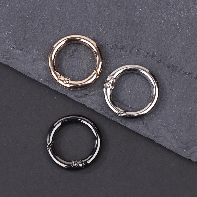 1PC Adjustable Key Rings for Bag Jewelry Finings 25MM Open Spring Ring Buckle Keychain Round Carabiner