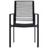 Chaises de jardin - MAISON EXCLUSIVE - Lot de 4 - Rotin PVC creux - Structure acier - Noir