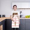 1pc Chocolate Drip Ice Cream Cone Striped Apron Linen Kitchen Baking Chef Gift For Her Funny Cooking Wear Home Decor