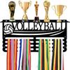 Metal Trophy and Medal Display Shelf, Wall Mount Medal Holder Hanger Rack for Award Showcase