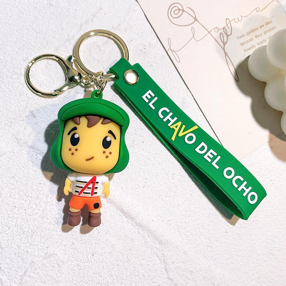 2023 Anime El Chavo Del Ocho Keychain For Women Men Cartoon Boy Doll Pendant Key Chain Car Keyring Jewelry Children Gifts