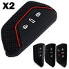 2x Silikon Autoschlüsselanhänger Hülle Halter Schlüsselanhänger für VW Golf 8 ID.3 ID.4 ID.7 ID.Buzz Tiguan Tayron Seat Leon Ateca Cupra Born