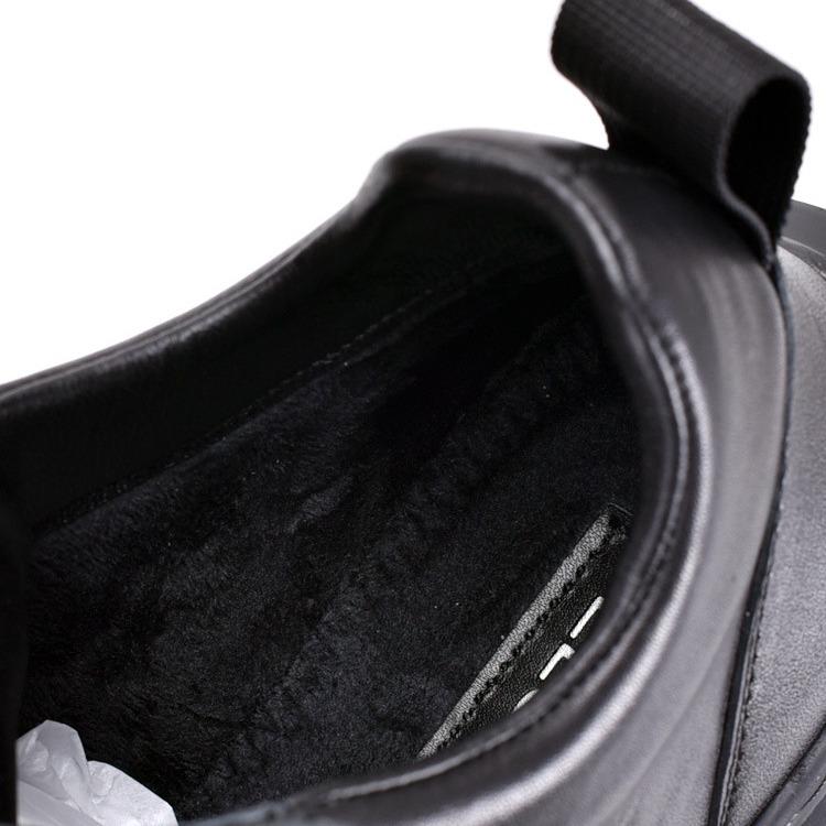 Pantofi bărbați toamnă și iarnă catifea caldă din piele de vacă cu platformă pantofi înalți pentru bărbați pantofi ocazional de afaceri pentru bărbați cizme scurte