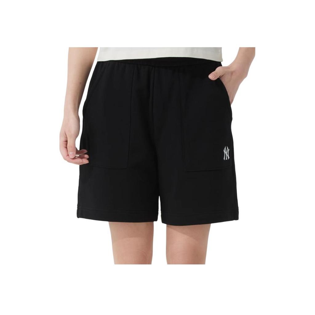 MLB New York Yankees Letter Logo Elastic Three-Point Casual Shorts Unisex Shorts Black 3ASPB1153-50BKS