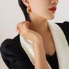 Exquisite Gold-Plated Titanium Steel Hoop Earrings - European Style, Non-Fading, Personalized Design