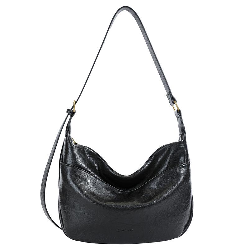 

Ниша 2025 Ретро Тоут: Женская весенняя сумка кроссбоди и на плечо большой вместимости чёрный