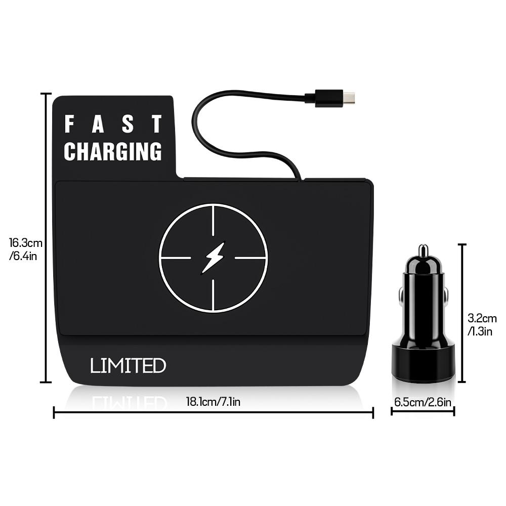 Wireless Charger Interior Moulding for Honda Civic 10th 11th Gen 2016-2023 15W Fast Charging Phone Pad