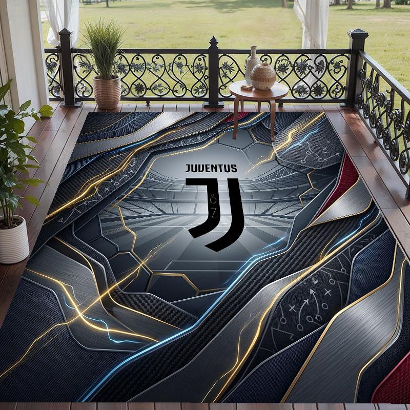 Soft Floor Carpet Juventus FC Pattern Area Rug Decorative Mat For Home Room Decoration