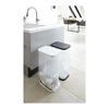 Yamazaki Trash Can Set of 2 Garbage Bag Holder with Lid Separation Slim Kitchen Luce White Black 7552 7553