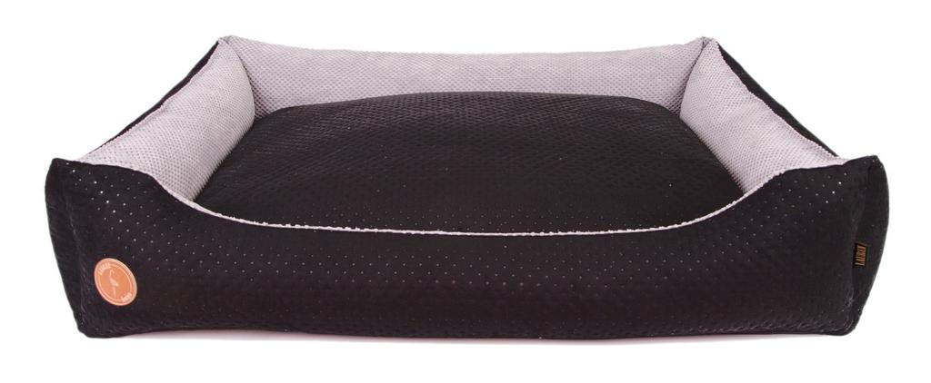 Caesar Sofa Black Quilted - 95Cm X 80