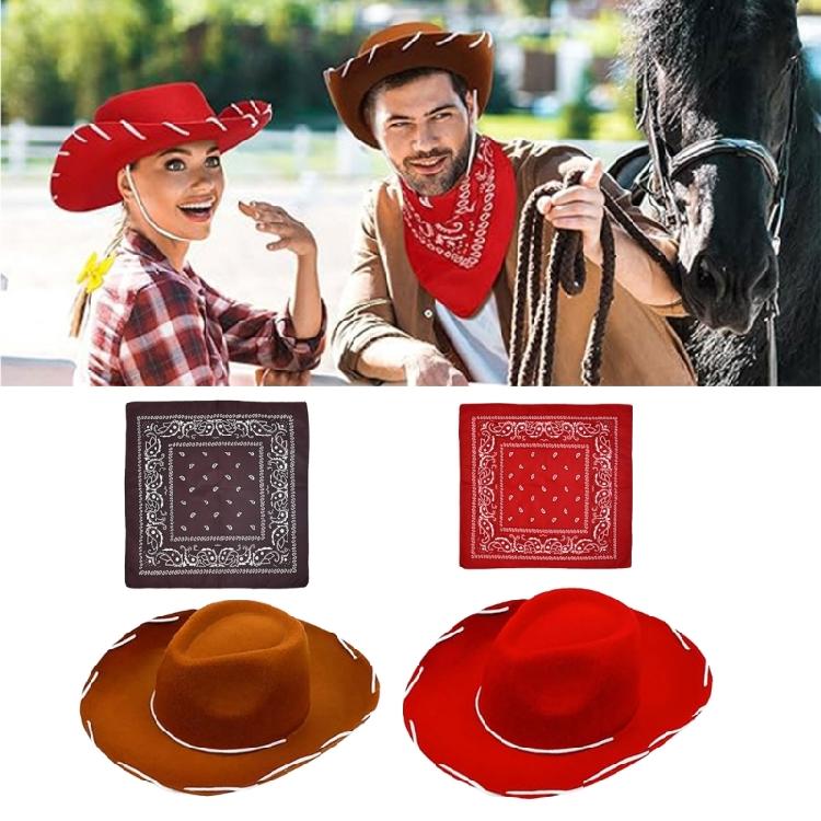 Personalized Trendy Hat Handkerchief Set Artistic Youth Hats Simple Street Hat for Party Costumes and Everyday Styles