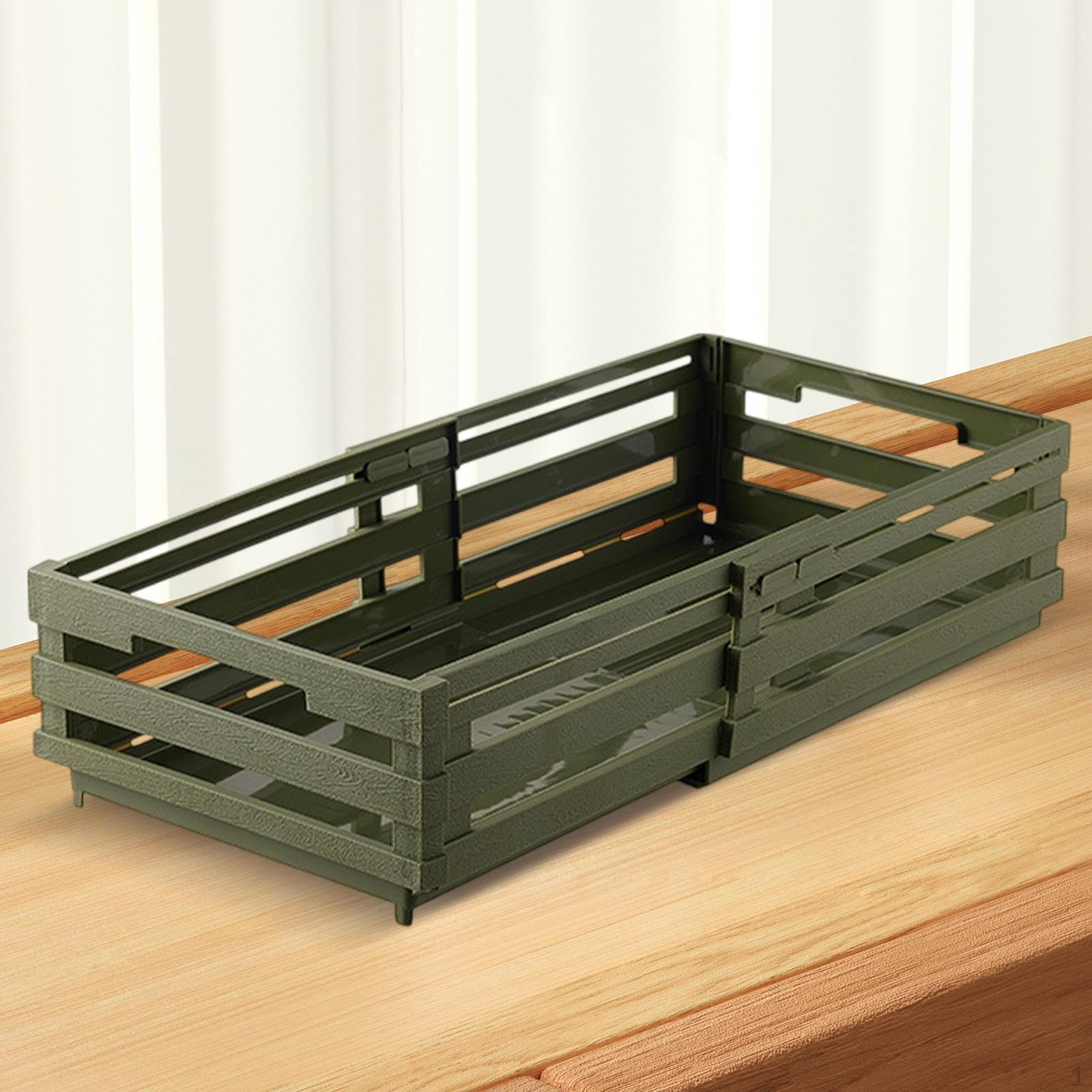 Органайзер для шкафа, настольная прочная косметическая коробка, корзина для хранения зелёный