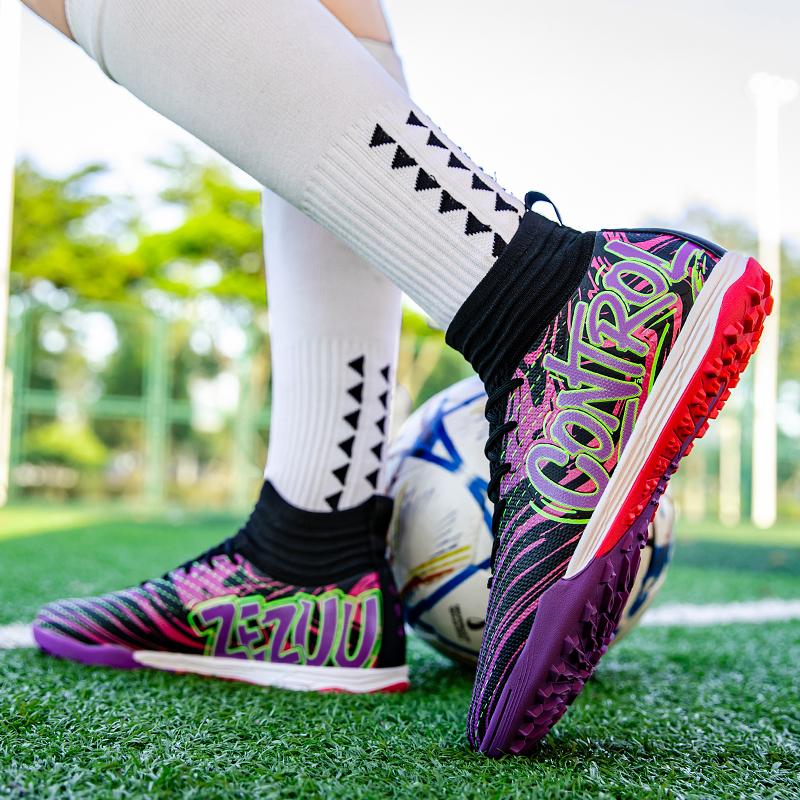 Men New TF Football Boots Sneakers Society Tenis Comfortable Match Male Soccer Shoes Turf Top Quality Football Shoes Indoor Fast