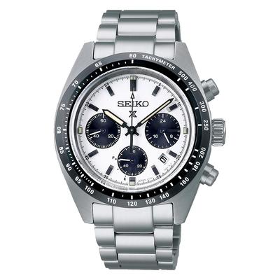 Hodinky Seiko SBDL085 Prospex Speedtimer Solární Chronograf Bílá Černá Pánské Hodinky, &