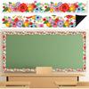 24Pcs Wildflower Magnetic Bulletin Board Borders for Classroom Decorations Summer Floral Whiteboard Strips Floral Magnetic Borders for Back To School
