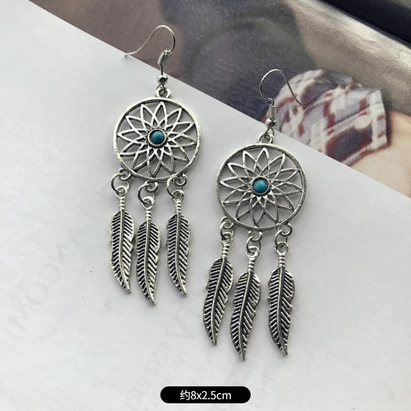 

Ретро нишевые серьги, длинные серьги с бахромой, экзотический стиль, скрытые серебряные серьги, женские