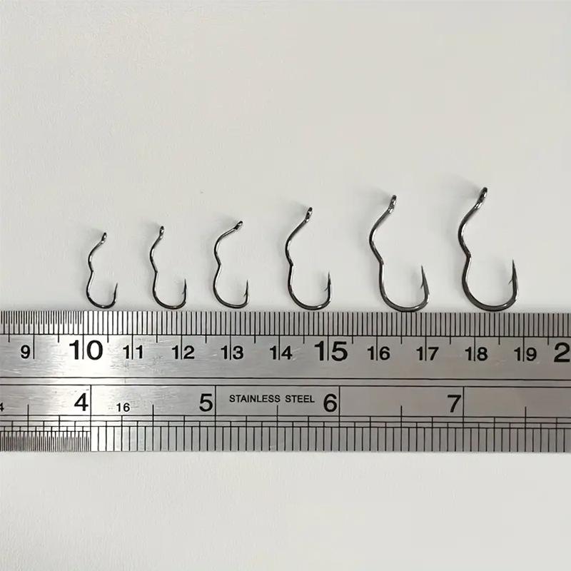 50 Pcs Durable Automatic Flip High Carbon Steel Fishhook With Eye Anti Slip Sharp Barbed Fishing Tackle Accessories