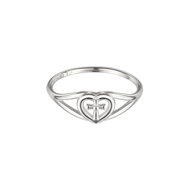 nff [silver925] heart cross ring-silver