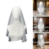 Wedding Veil Beaded Studded Pearls Encrusted Veil Bride Hair Accessoies Sheer
