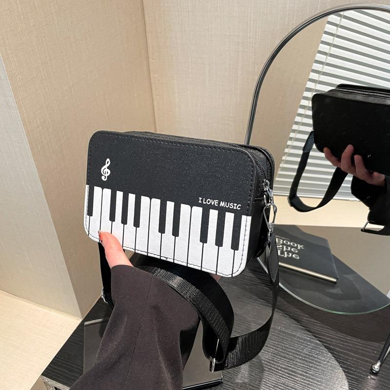 Women's bag new trendy high-end fashion spring retro versatile shoulder messenger bag piano small square bag