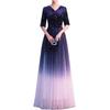 JINZUOMA Evening Long Stage Tulle Formal Star Perfect for and Host Women's Dress, Dress, Dress, Dress, Dress, V-Neck, Elegant, Fashionable, Pattern,