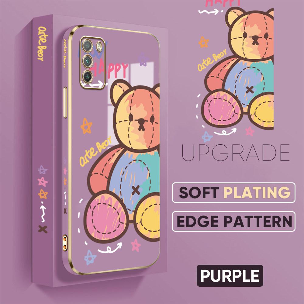 Bunte Druckmuster Quadratisches Randmuster Gehäuse Überzogene Telefonschale Luxus Überzogene Weiche Telefonhülle für Huawei Honor Xiaomi Redmi