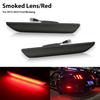 iJDM For 2015-2023 Ford Mustang Red/White Rear Side Fender Marker Light Parking Light/Driving Lights,OEM Sidemarker Lamps 12V